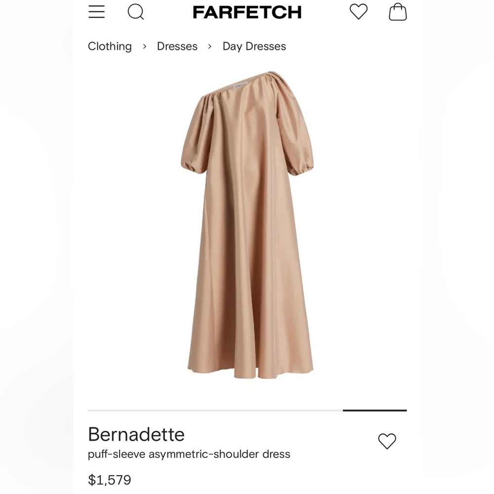 Bernadette Asymmetric-Shoulder Maxi Dress/Gown in Tan